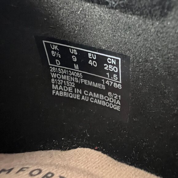 Clarks Collection 'Marilyn Sara' Black Leather Block Heels, Cap Toe, Size 9 EC! - Picture 4 of 13